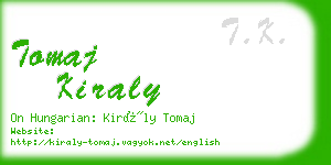 tomaj kiraly business card
